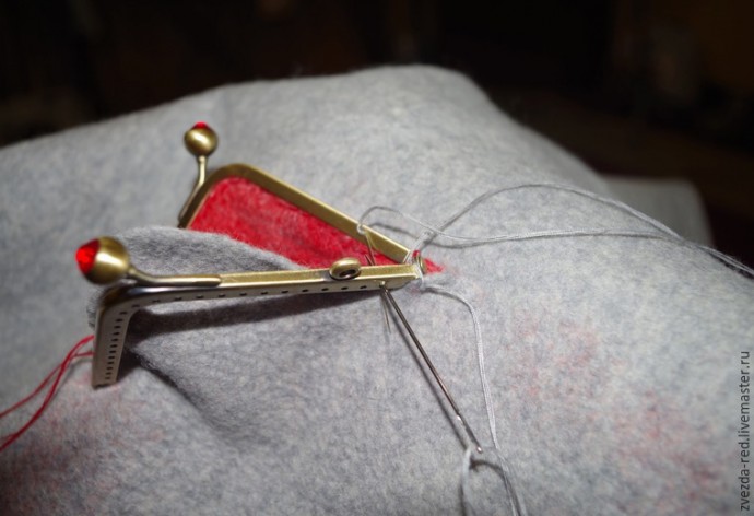 Чудной кармашек: делаем необычный карман с фермуарной застежкой, часть 3