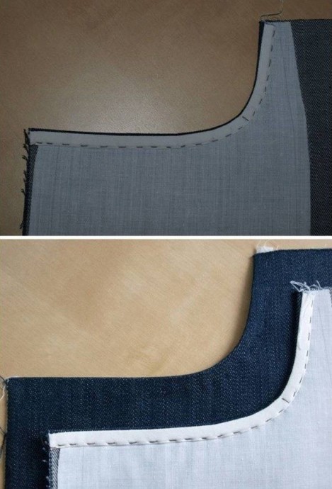 Обработка боковых карманов на джинсах Обработка боковых карманов на джинсах