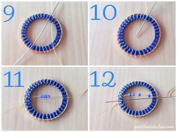 Круглые серьги на круглой основе