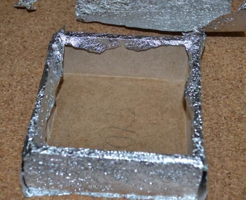 Шкатулка в технике декупаж с применением фольги: часть 1