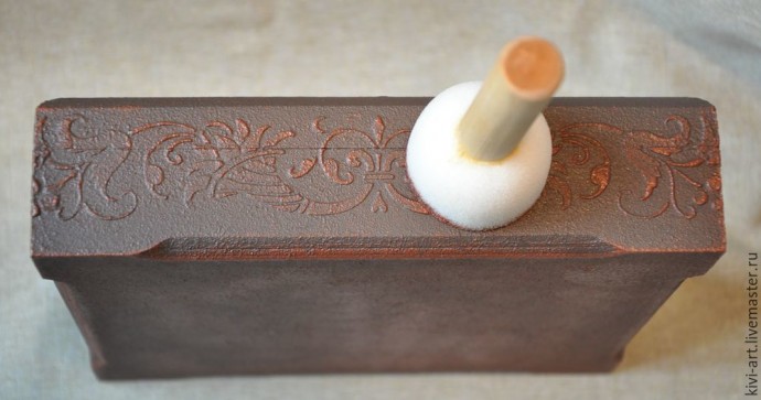 ​Декорируем чайную коробку "В старом шале": часть 4