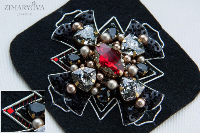 ​Создаем брошь-орден "Primavera": часть 3