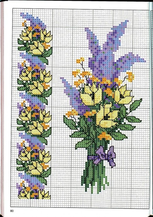 Вышиваем прелестные букеты цветов