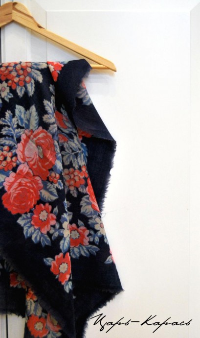 ​Павло-посадская переделка: стильные бусы из платка, часть 1