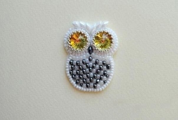Сова из бисера