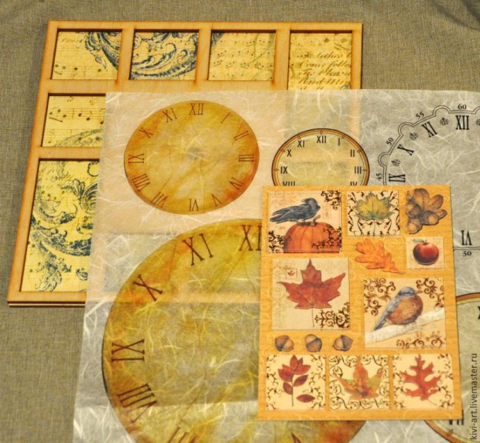 Декорирование часов "Золотая осень": часть 1 Декорирование часов "Золотая осень": часть 1