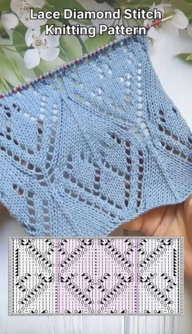 ​Нежные узоры для вязания спицами