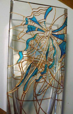 Расписываем стеклянную вазу: часть 2