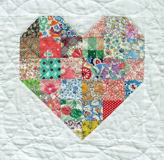 ​Сердечки в технике лоскутного шитья