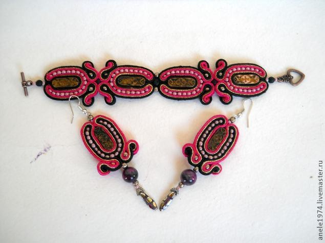 Сутажные серьги "Ромашки по-восточному": мастер-класс, часть 4