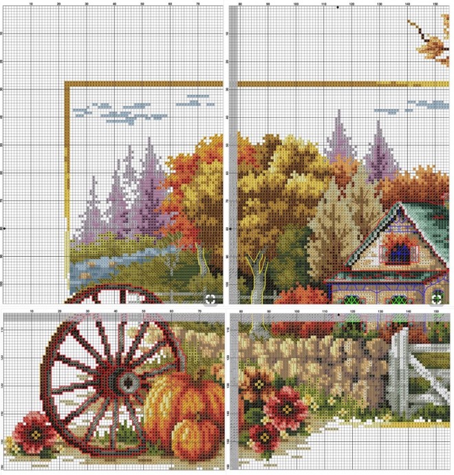 Вышиваем милые домики: часть 1