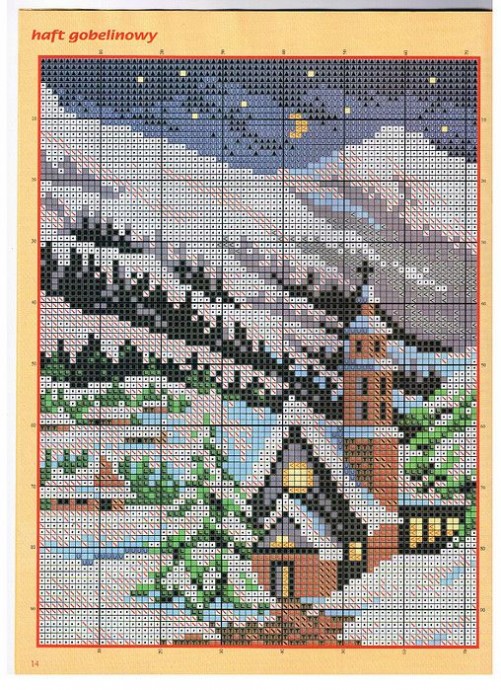 Вышиваем зимние пейзажи: часть 9