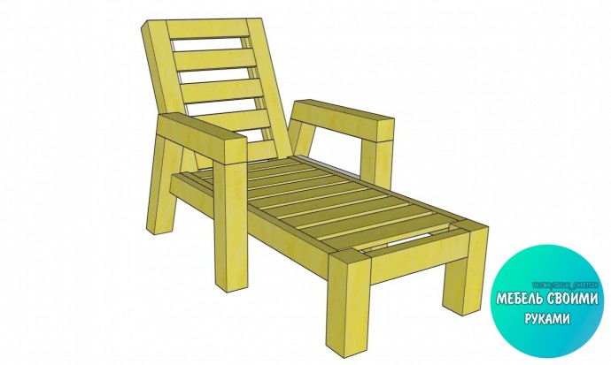 Несложный в изготовлении шезлонг