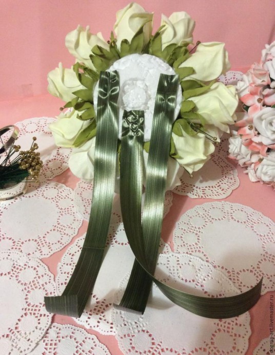 Создаем закрытые розы из фоамирана для свадебного букета: часть 3