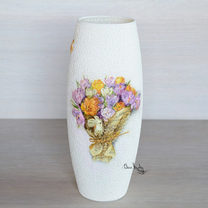 ​Декорируем вазу "Крокусы": часть 3