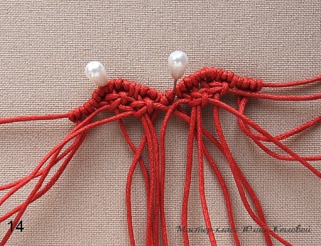 ​Плетёное сердечко в технике макраме: часть 2