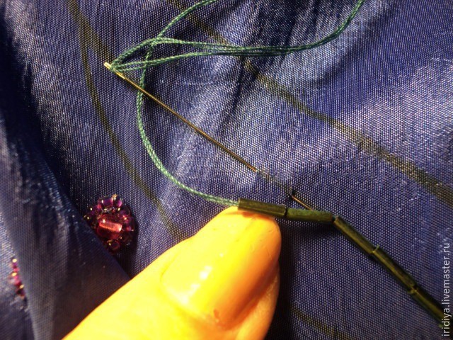 ​Вышивка платья бисером: мастер-класс, часть 8