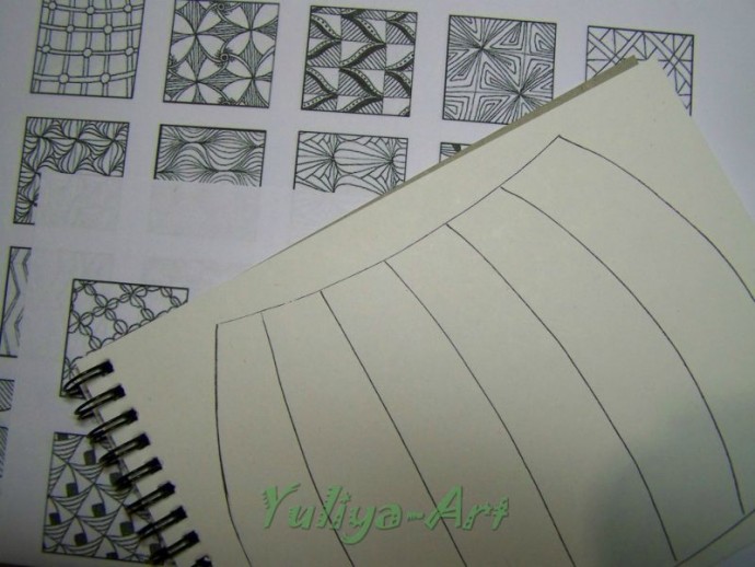 ​Рисуем тыкву в стиле зентангл и дудлинг: часть 1