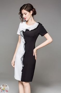 ​Идеи двухцветных платьев к новогодней вечеринке