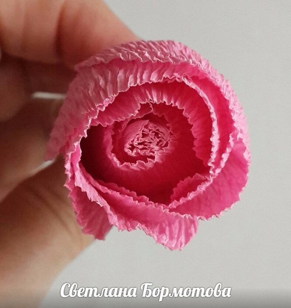 Розы из гофрированной бумаги