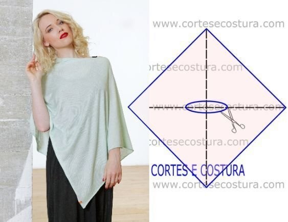 Простые и тёплые накидки и пончо