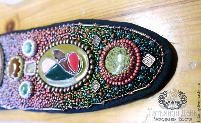 Создаем пояс с бисерной вышивкой: часть 5