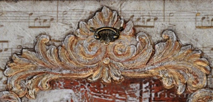 ​Декорируем чайную коробку "В старом шале": часть 5