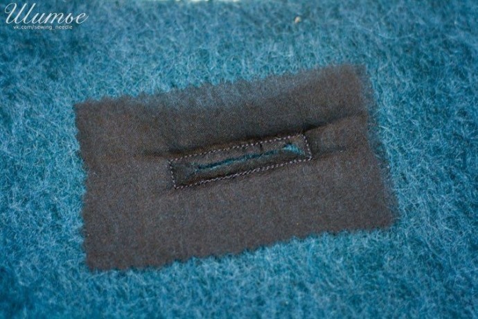 Как сделать петлю для пуговицы "в рамку"