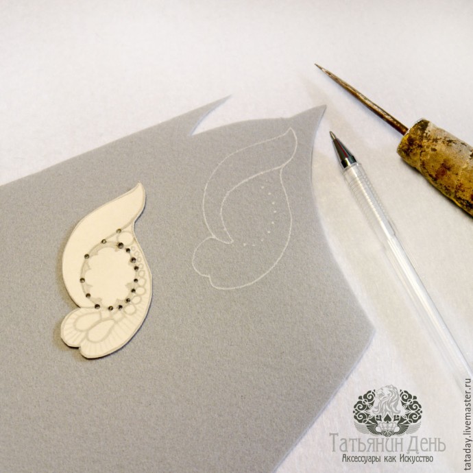 Создаем шикарную зимнюю брошь с мехом: часть 1