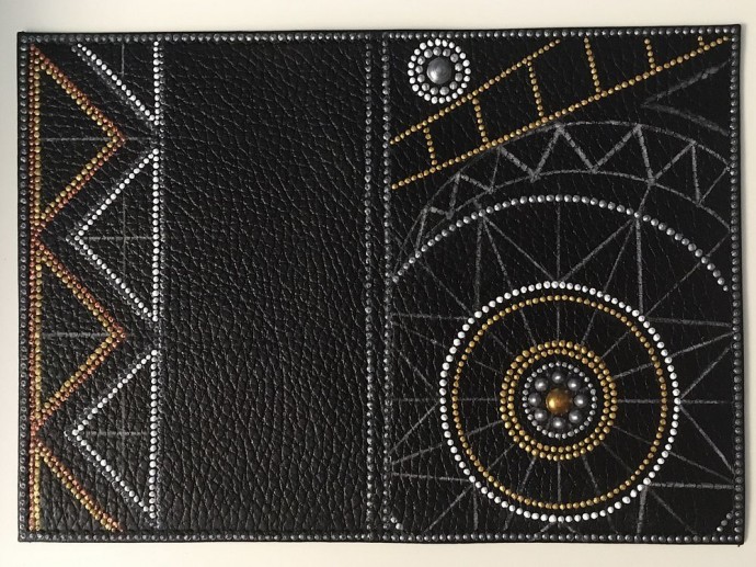 Точечная роспись обложки на паспорт: часть 3