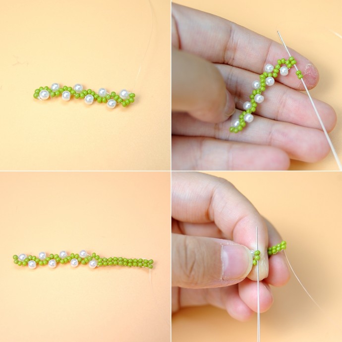 Колье из крупного и мелкого жемчуга