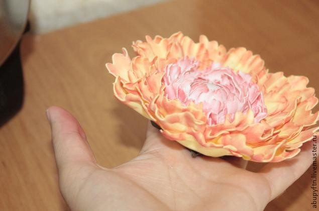 ​Пион из фоамирана своими руками: часть 3