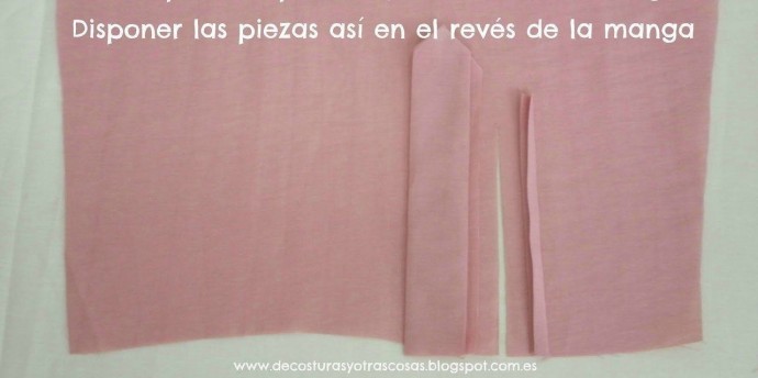 Обработка разреза на рукаве планкой