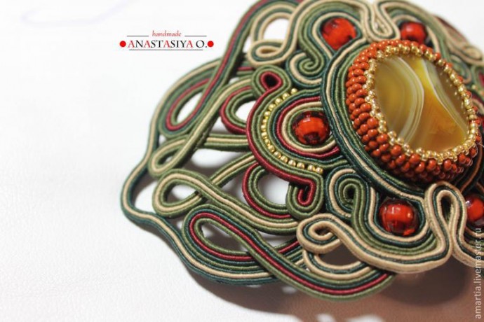 Создание шикарного сутажного браслета с агатом: часть 5