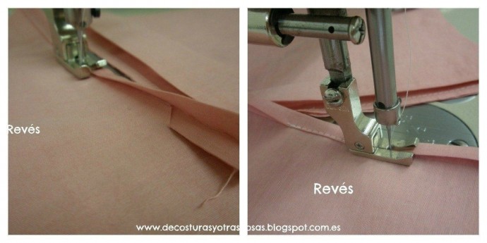 Обработка разреза на рукаве планкой