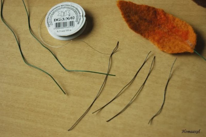 ​Мастер-класс по осенним листьям в технике валяния: часть 1