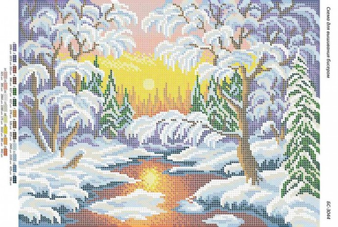 Вышиваем зимние пейзажи: часть 8