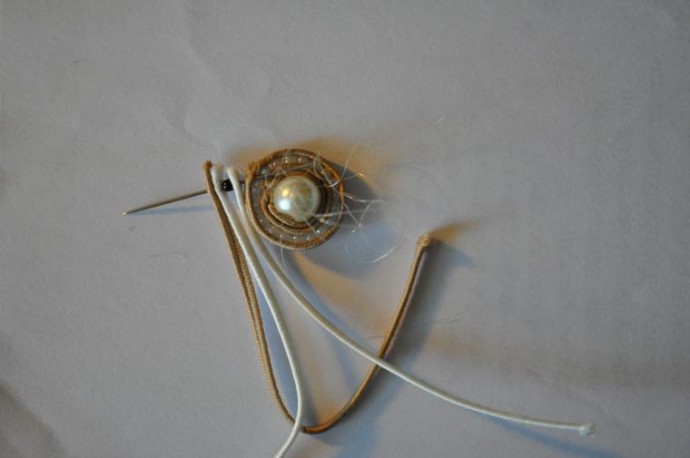 Создание кольца Оллин Тонатиу в технике сутажной вышивки