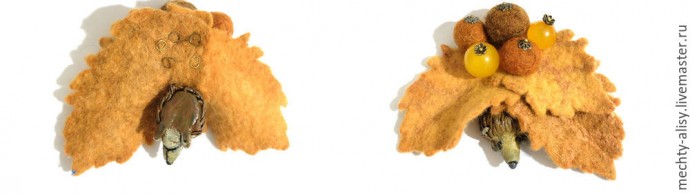 ​Делаем брошь "Осенняя симфония" с применением эко-окрашивания: часть 2