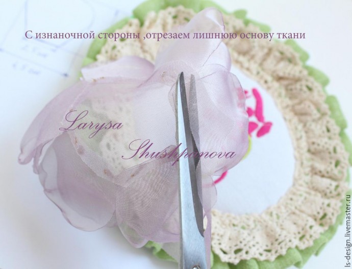​Мастер-класс: создаем нежный "Пион из вуали": часть 1
