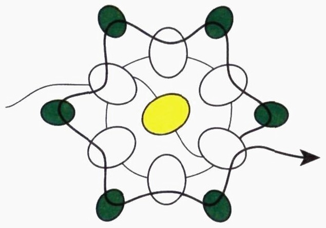 Оригинальное колье из бисера