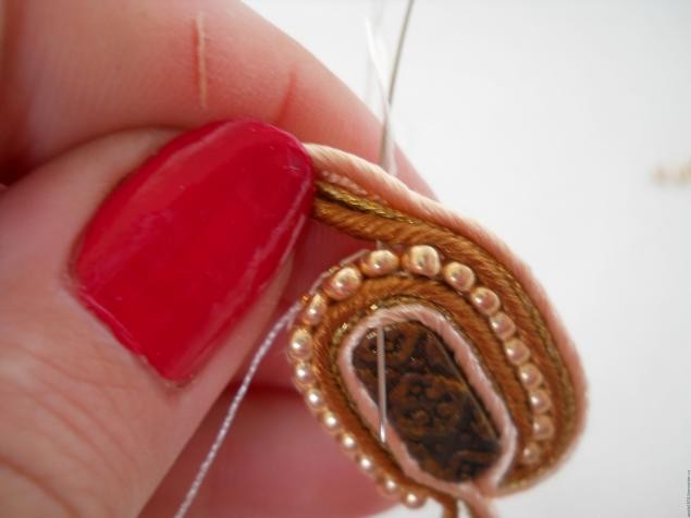 Сутажные серьги "Ромашки по-восточному": мастер-класс, часть 2