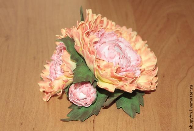 ​Пион из фоамирана своими руками: часть 4