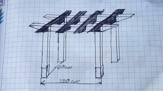 ​Самодельные деревянные качели в стиле перголы