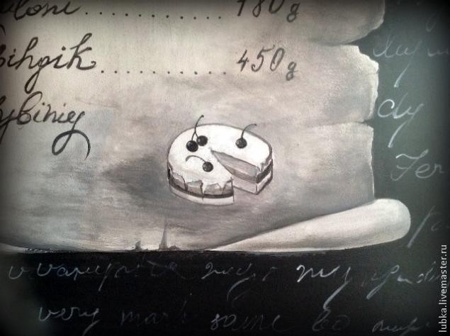 ​Роспись скинали кухни "Черно-белая графика": часть 3