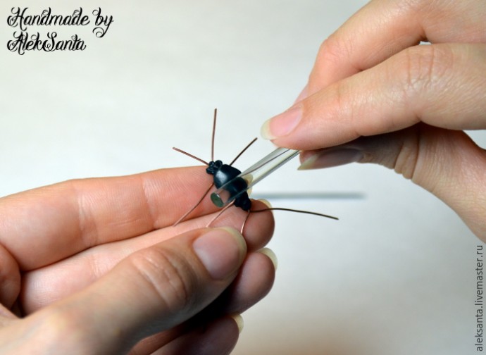Жук из запекаемой полимерной глины: мастер-класс, часть 2