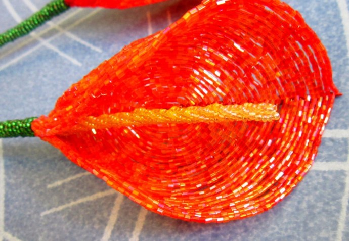 Антуриум из бисера