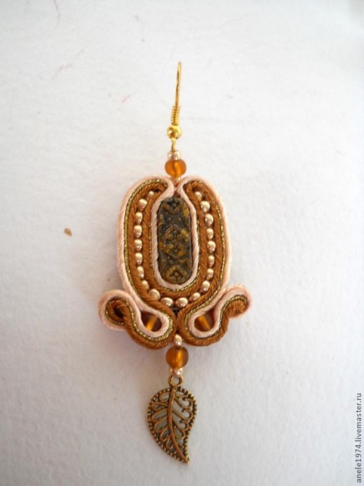 Сутажные серьги "Ромашки по-восточному": мастер-класс, часть 4