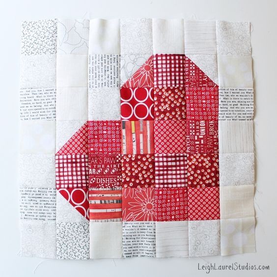 ​Сердечки в технике лоскутного шитья