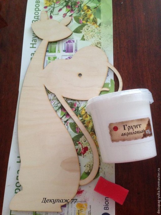 ​Создание настенных часов "Кошка-хамелеон": часть 1